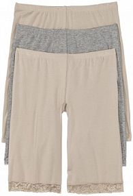 Długie bokserki  z koronką (3 pary)  damskie Bonprix