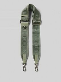 Pasek z napisem z logo liebeskind berlin zielony damski EAN LK JACQUARD LOGO