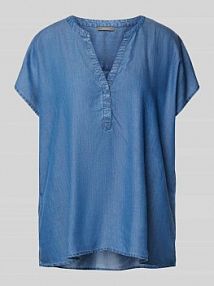Bluzka z tkaniny stylizowanej na denim montego niebieska damska EAN 2868105824