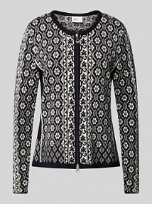 Kardigan z dwustronnym zamkiem błyskawicznym model SINGSAKER Dale of Norway czarny EAN STR CARD NWG BLM