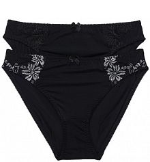 Figi z delikatną koronką (2 pary)  Bonprix
