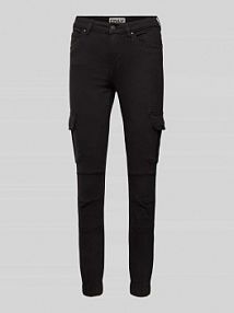 Spodnie cargo o kroju regular fit z kieszeniami cargo Only czarne damskie EAN 15170889