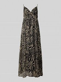 Długa sukienka z dekoltem w serek model LASTA LIFE Only beżowa EAN 15322917