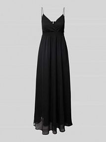 Długa sukienka z dekoltem w serek model LASTA LIFE Only czarna EAN Chiffon Anlass M