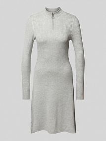 Sukienka z dzianiny o długości do kolan z krótki zamkiem błyskawicznym model DEE HAZEL Only szara EAN 15261975