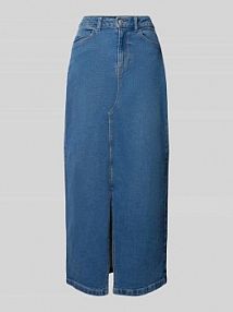 Spódnica jeansowa z 5 kieszeniami model KATH Noisy May niebieska EAN Dnm Maxi Slit