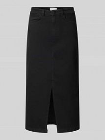 Spódnica jeansowa z rozcięciem model KATH Noisy May czarna EAN 27030078