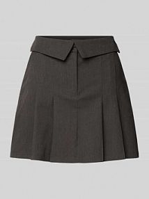 Spódnica plisowana z zamkiem błyskawicznym model SOFIE Noisy May szara EAN Pleated Mini