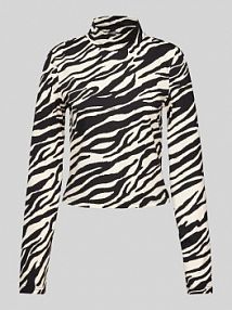 Bluzka z długim rękawem i golfem model DESTINY Noisy May beżowa damska EAN 27030646