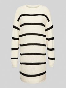 Sukienka z dzianiny o długości do kolan z okrągłym dekoltem model MAYSA Noisy May EAN 27027577