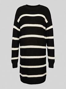 Sukienka z dzianiny o długości do kolan z okrągłym dekoltem model MAYSA Noisy May EAN 27027577