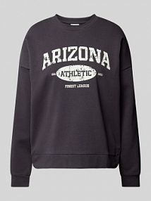 Bluza z nadrukowanym napisem model MARYA Noisy May granatowa damska EAN Arizona ON