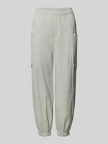 Spodnie cargo o luźnym kroju z elastycznym pasem model Elva MAC damskie EAN Cargo Gummi unte