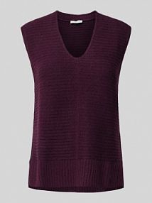 Bezrękawnik o kroju regular fit z dekoltem w serek Tom Tailor czerwona damska EAN 1043062