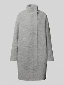 Płaszcz ze stójką LANIUS szary damski EAN MTL STEHK ZIP