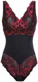 Body bez fiszbinów z koronką w kwiaty  Bonprix