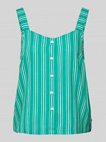 Top lniany z listwą guzikową Tom Tailor Denim zielony damski EAN 1041990