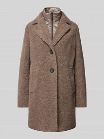 Płaszcz wełniany z kołnierzem z połami z wełny lana Gil Bret szary damski EAN 94836131