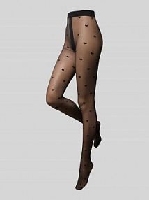 Rajstopy 20 DEN z wyhaftowanym motywem CAMANO czarne EAN 1138017