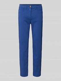 Spodnie materiałowe z elastycznym pasem LUISA CERANO niebieskie damskie EAN HO BW GUMMIZUG