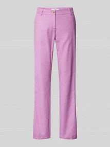 Spodnie materiałowe o kroju regular fit ze szlufkami na pasek model Style.Maron BRAX różowy damski EAN Chino Gerade