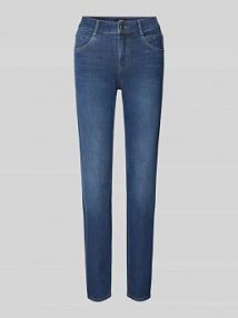 Jeansy o kroju slim fit z wpuszczanymi kieszeniami model Shakira BRAX niebieskie damskie EAN 70-6000 09987920