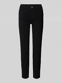Jeansy o kroju slim fit z wpuszczanymi kieszeniami model Shakira BRAX czarne damskie EAN 70-6000 09987920