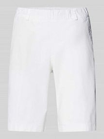 Bermudy z mieszanki wełny z alpaki i elastanu z elastycznym pasem BRAX białe damskie EAN 74-3108 09887720