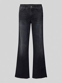 Jeansy rozkloszowane z 5 kieszeniami model FRANCESCA CAMBIO czarne damskie EAN 9226 067/34