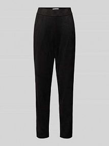 Spodnie o kroju slim fit z imitacji zamszu model CANDICE RAFFAELLO ROSSI czarne damskie EAN 261921 9953