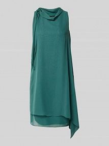Sukienka koktajlowa o długości do kolan z asymetrycznym dołem Vera Mont turkusowa EAN 3254825