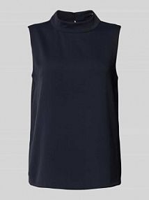 Top bluzkowy ze stójką model Zhana someday granatowy damski EAN Struktur Stehkr.