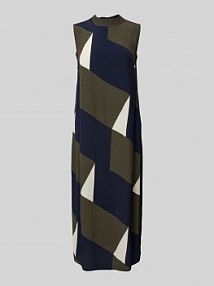 Sukienka midi ze stójką model Qhia someday zielona EAN Viskose AOP Midi