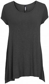 Koszulka o asymetrycznej długości  damski Bonprix