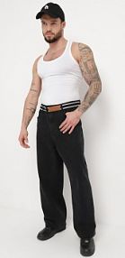 Czarne jeansy z Szerokimi Nogawkami i Wysokim Stanem Arikia Born2Be damskie