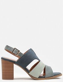 Zielone sandały z Wkładką ze Skóry naturalnej na Słupku z Zapięciem na Sprzączkę Testabelle Renee