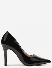 Czarne szpilki Lakierowane w Klasycznym Stylu Rotina Renee