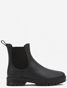 Czarne kalosze Sztyblety na Płaskiej Podeszwie Irinndria Renee damskie