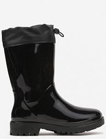 Czarne kalosze Wykończone Ściągaczem Vimariel Renee damskie