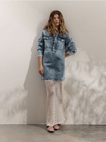 Jeansowa sukienka Reserved niebieska 431BT-50J