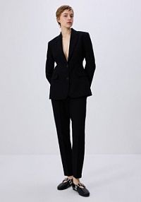 Spodnie cygaretki z wysokim stanem Reserved czarne 8386B-99X