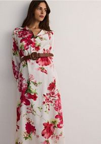 Koszulowa sukienka midi z paskiem Reserved 952BW-MLC