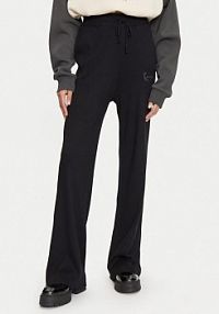 Spodnie eleganckie Karl Kani czarne damskie Dresowe