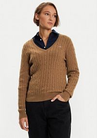 Sweter Gant brązowy damski 
