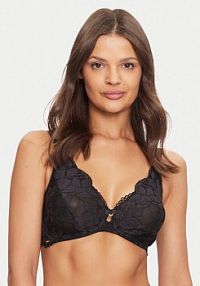 Biustonosz Selmark czarny Bezfiszbinowy