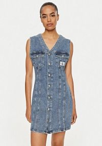 Sukienka jeansowa Calvin Klein Jeans niebieska 
