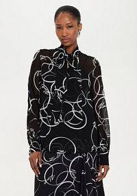 Bluzka KARL LAGERFELD czarna damska 