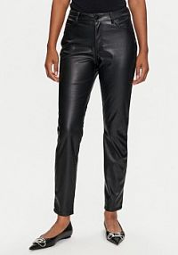 Spodnie skórzane JDY czarna Z imitacji skóry