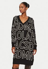 Sukienka dzianinowa LOLA CASADEMUNT czarna 