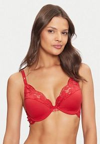 Biustonosz Selmark czerwony Z fiszbiną